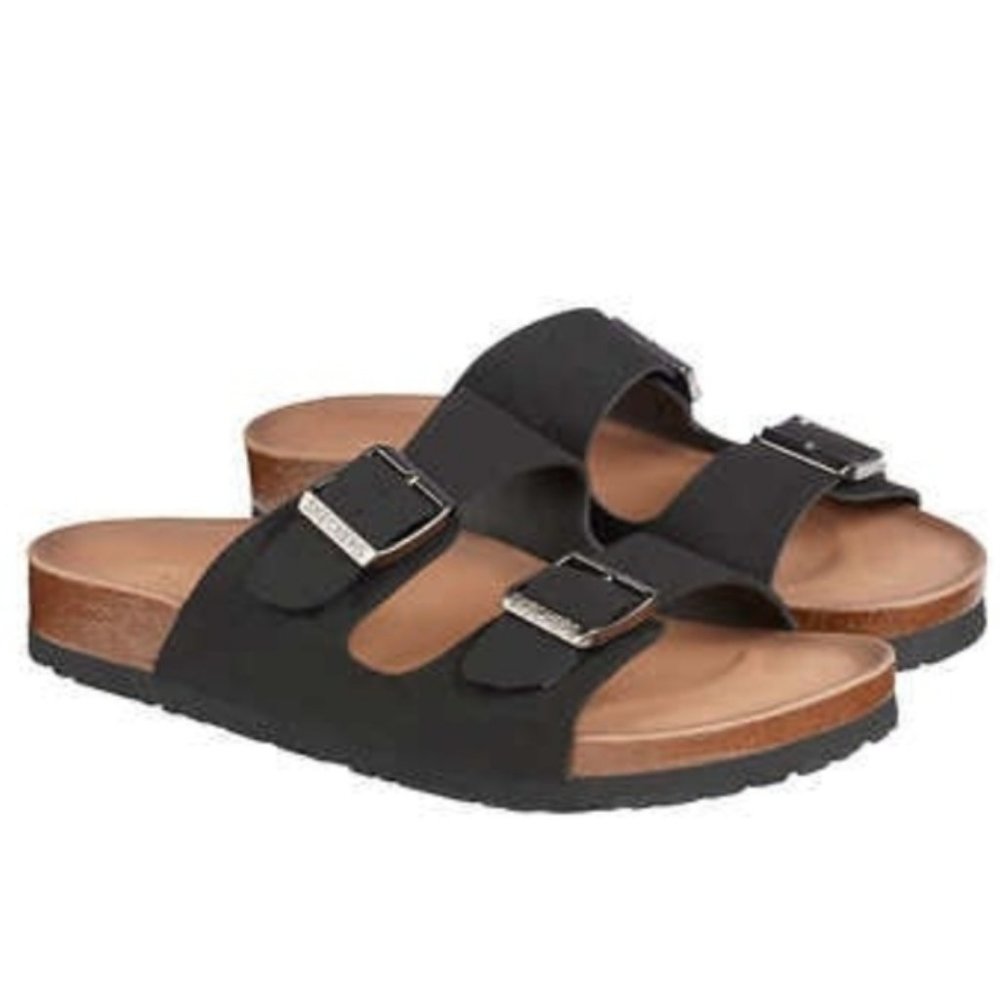 Ladies two Strap Sandal Black Size 7